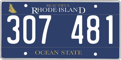 RI license plate 307481