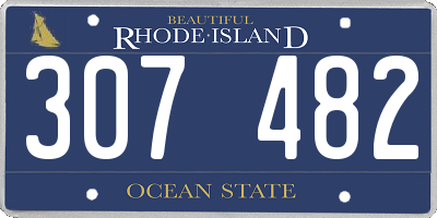 RI license plate 307482