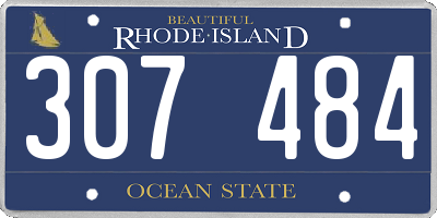 RI license plate 307484