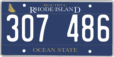 RI license plate 307486