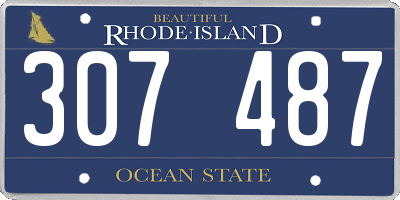 RI license plate 307487