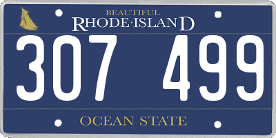 RI license plate 307499