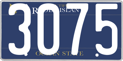 RI license plate 3075