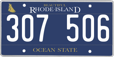 RI license plate 307506