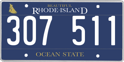 RI license plate 307511