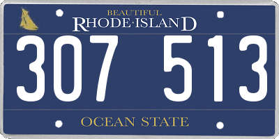 RI license plate 307513