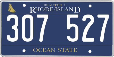 RI license plate 307527