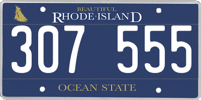 RI license plate 307555