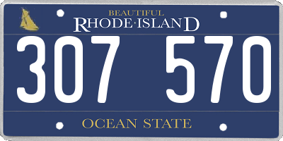 RI license plate 307570