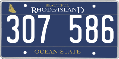 RI license plate 307586