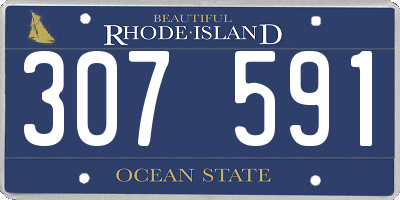 RI license plate 307591