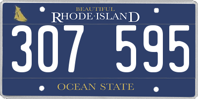 RI license plate 307595