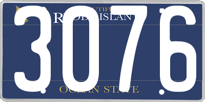 RI license plate 3076