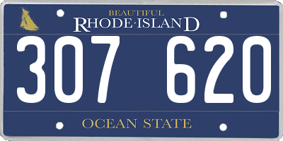 RI license plate 307620