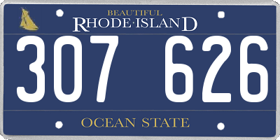 RI license plate 307626