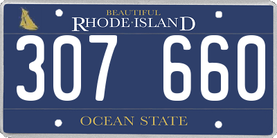 RI license plate 307660