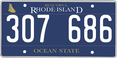 RI license plate 307686