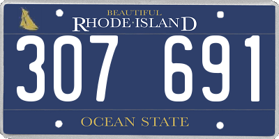 RI license plate 307691