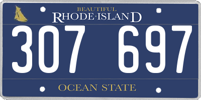 RI license plate 307697