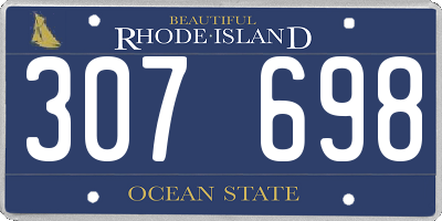 RI license plate 307698