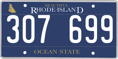 RI license plate 307699