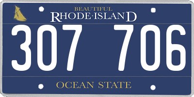 RI license plate 307706