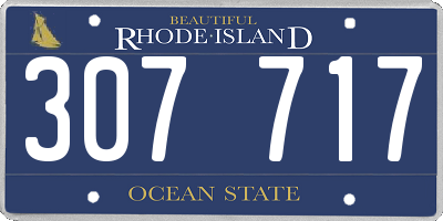 RI license plate 307717