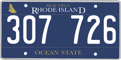 RI license plate 307726