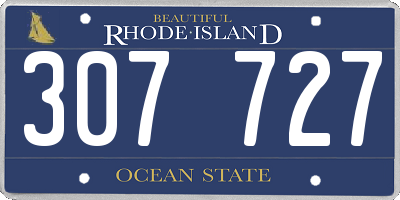 RI license plate 307727