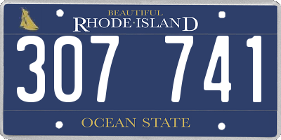 RI license plate 307741