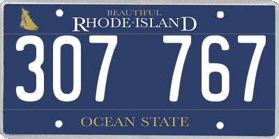 RI license plate 307767