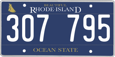 RI license plate 307795