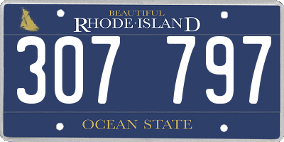 RI license plate 307797