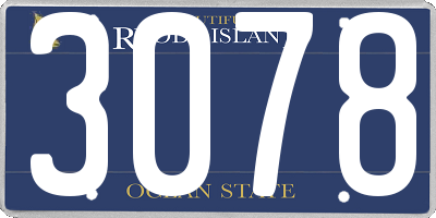 RI license plate 3078