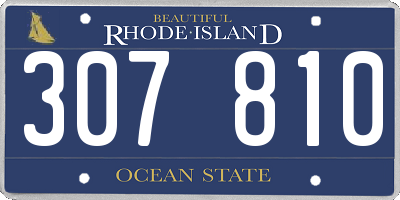 RI license plate 307810