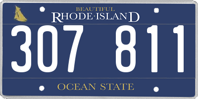 RI license plate 307811
