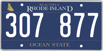 RI license plate 307877