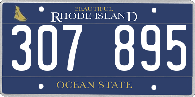 RI license plate 307895