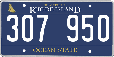 RI license plate 307950