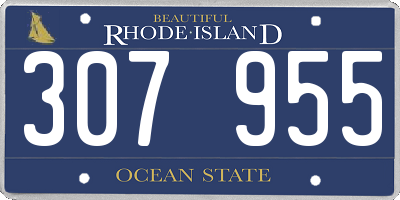 RI license plate 307955