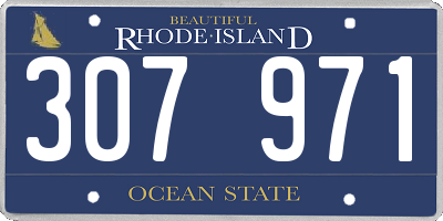 RI license plate 307971