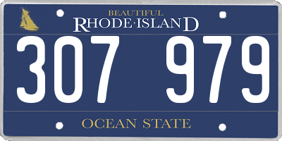 RI license plate 307979