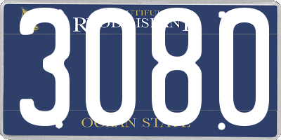 RI license plate 3080