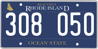 RI license plate 308050