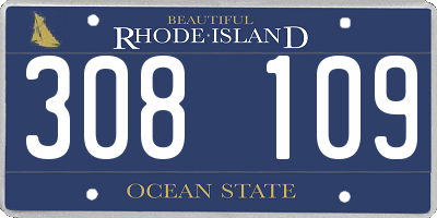 RI license plate 308109