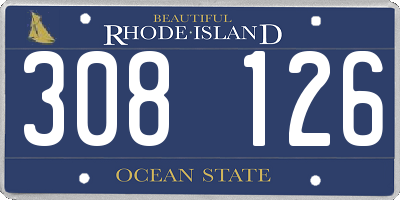 RI license plate 308126