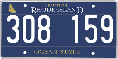 RI license plate 308159
