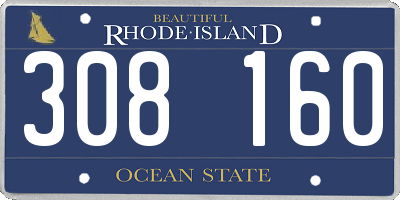 RI license plate 308160