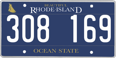 RI license plate 308169
