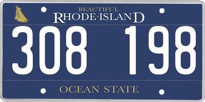 RI license plate 308198